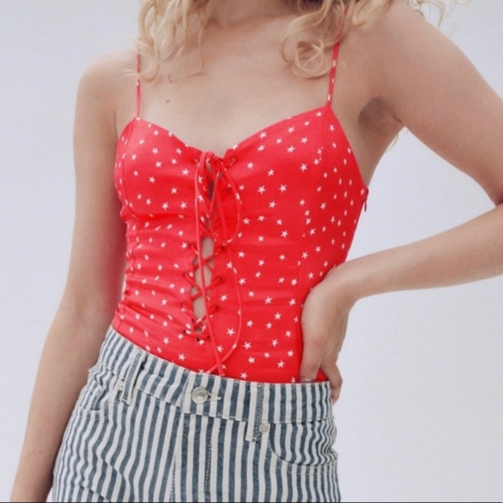 NWT Zara Red Stars Bodysuit NEW Small / S NEW